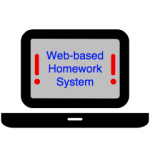 Web-based homework warning icon